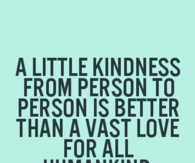 A little kindness