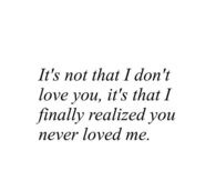 You Never Loved Me