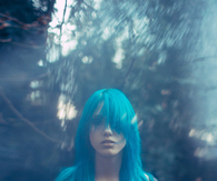 Long blue hair