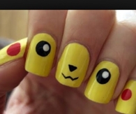 Pikachu nail art