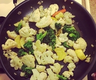 Broccoli with cauliflower