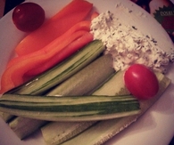 Vegetables with dip