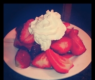 Strawberries with whipped cream