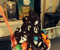 Chocolately ice cream treat
