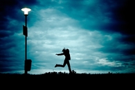 Running silhouette
