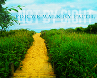 We walk by faith