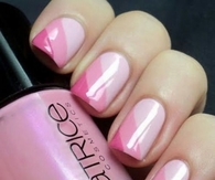 Pink stripe nails