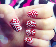 Polka dot nails