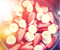 Bananas and strawberries
