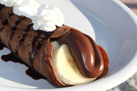 Chocolate banana cannoli