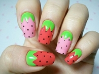 Watermelon nails