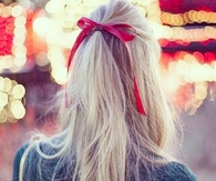 Messy blonde hair