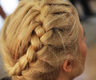 Blonde wrap braid