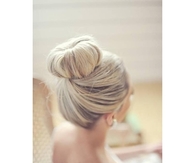 Honey Blonde Bun