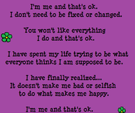 Im me and thats ok