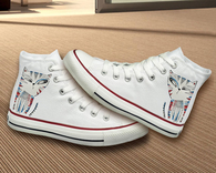 Hand Painted Unique Cat Design Converse Shoes