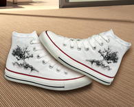 Hand Painted Tree Design Converse Shoes
