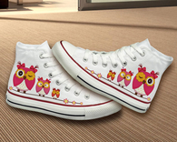 Owl Design Converse Shoes