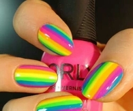 Rainbow nail design