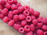 Bright raspberries