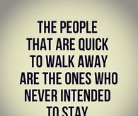 Never Intended to Stay