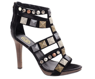 Ash Onyx Studded Gladiator Sandals