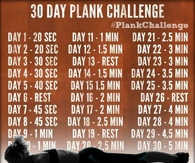 30 Day Plank Challenge