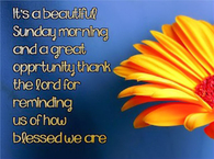 Its a beautiful Sunday morning