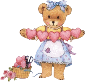 Cute Teddy Bear with Hearts