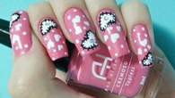 Stitched heart nails