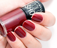 Dark red nails