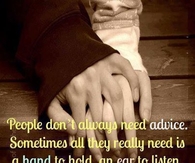 People dont always need advice