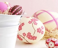 Pretty Pink Hand Painted Easter Eggs