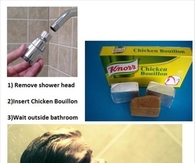 April Fools Day Chicken Shower Prank