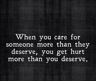 When you care for someone