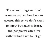 Have To Let Go