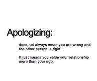 Apologizing