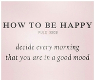 how to be happy
