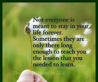 not everyone is meant to stay in your life