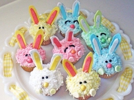 Cute Easter Bunny Cupcakes