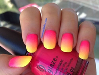 Sunset ombre nails