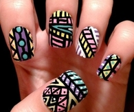 Pretty tribal nails