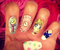 Sailor moon nails