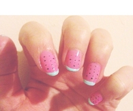 Watermelon nails