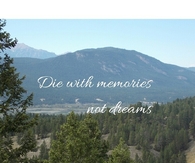 Die with memories not dreams