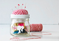Sewing Kit in a Mason Jar
