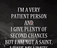 I have my limits