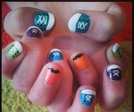 Colorful shoe nails