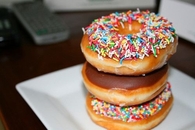 Sprinkled donuts
