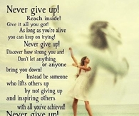 never give up